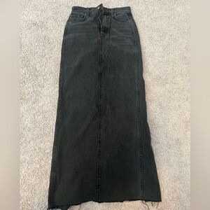 Grlfrnd- Black Denim long skirt